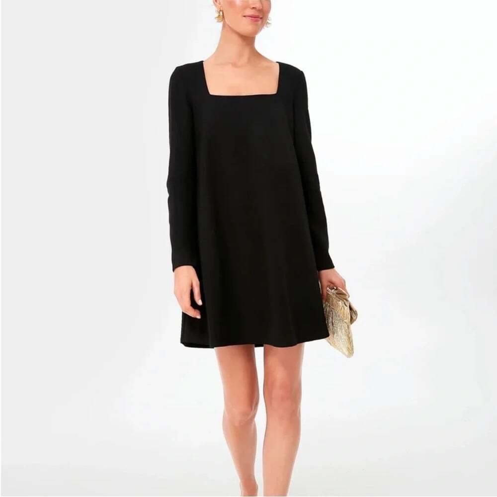 Tuckernuck Middleton Mini Dress Size Small Black Square Neck Minimal Classic